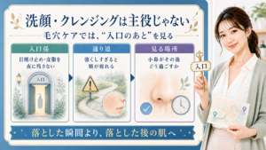 洗顔 クレンジングは主役じゃない 毛穴ケアでは入口のあとを見る