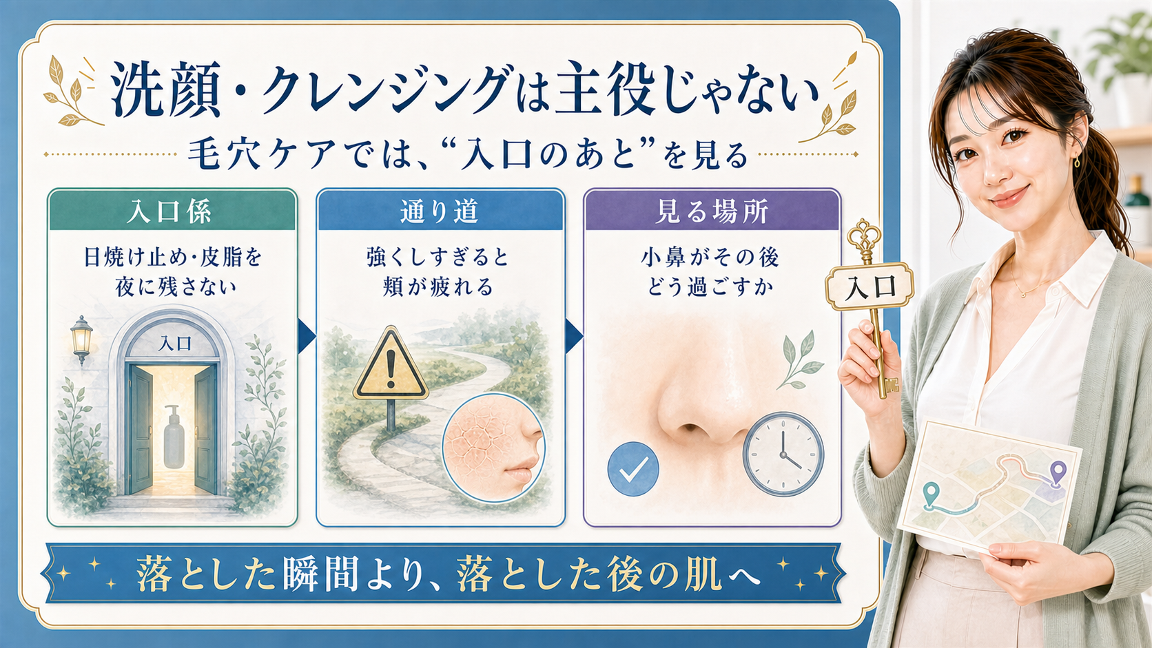 洗顔 クレンジングは主役じゃない 毛穴ケアでは入口のあとを見る