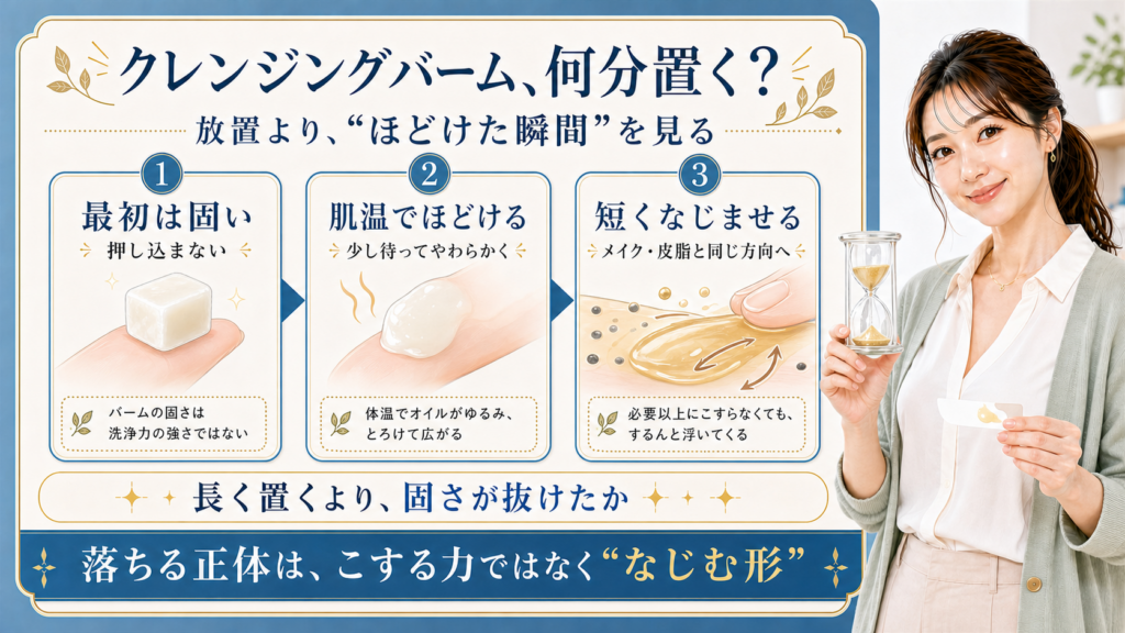 クレンジングバーム何分置く 放置よりほどけた瞬間を見る