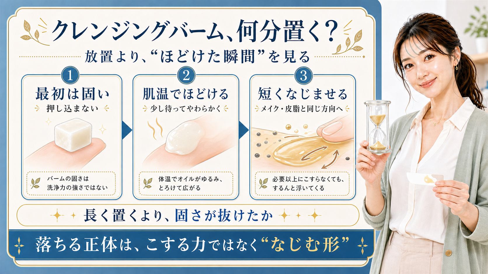クレンジングバーム何分置く 放置よりほどけた瞬間を見る