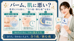 バーム肌に悪い 悪者にする前に合う夜休む夜を見る