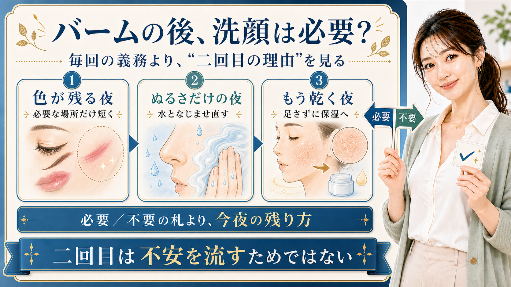 バームの後洗顔は必要 毎回の義務より二回目の理由を見る