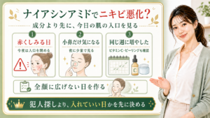 ナイアシンアミドでニキビ悪化が気になる時の使い方を整理する最新美容ボード