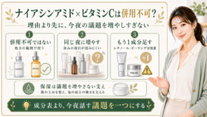 ナイアシンアミドとビタミンCの併用不可理由と足す成分を整理する最新美容ボード