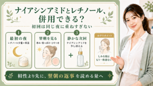 ナイアシンアミドとレチノールの併用と初回の重ね方を整理する最新美容ボード