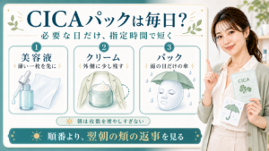 CICAパックは毎日ではなく必要な日に指定時間で短く使い翌朝の頬の返事を見ることを示すアイキャッチ