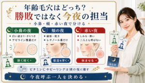 年齢毛穴にはアゼライン酸とレチノールのどっちかを小鼻の夜、頬の夜、赤い夜で分けるアイキャッチ