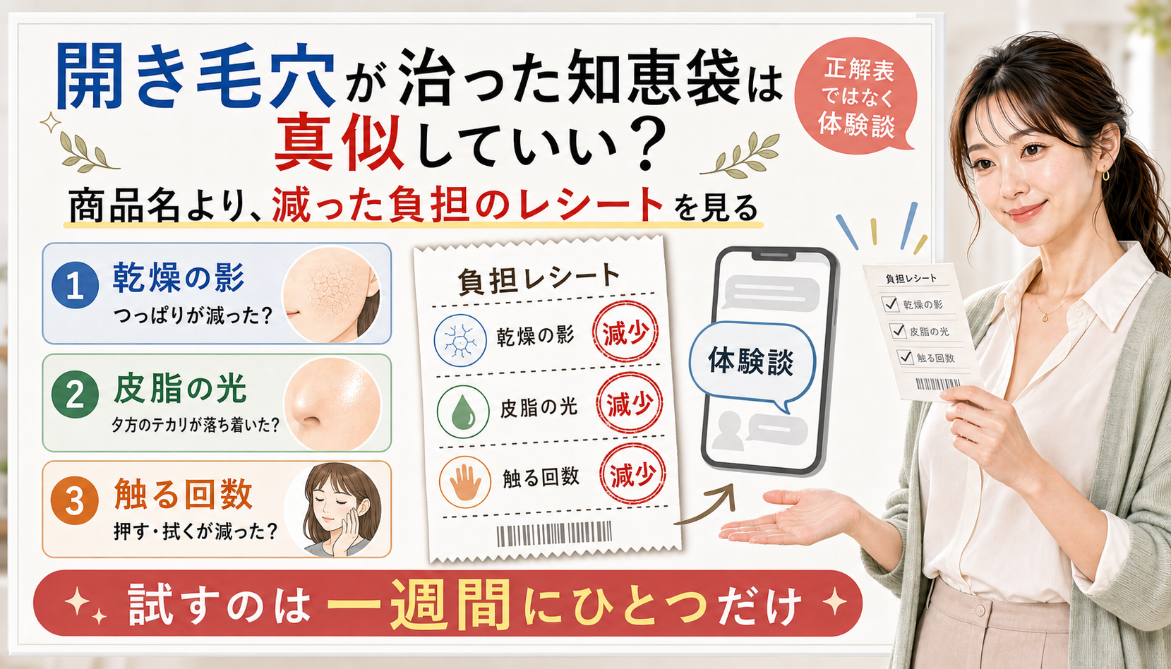 開き毛穴が治った知恵袋は真似する正解表ではなく乾燥の影皮脂の光触る回数が減ったかを見る