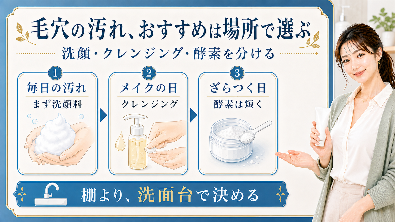 毛穴の汚れ おすすめは場所で選ぶのアイキャッチ