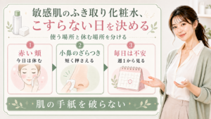 敏感肌ふき取り化粧水 こすらない日のアイキャッチ