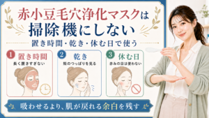 赤小豆毛穴浄化マスクは置き時間と休む日で使うアイキャッチ