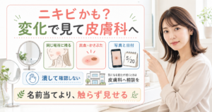 皮膚がんとニキビの違いは変化を見て皮膚科へ相談する