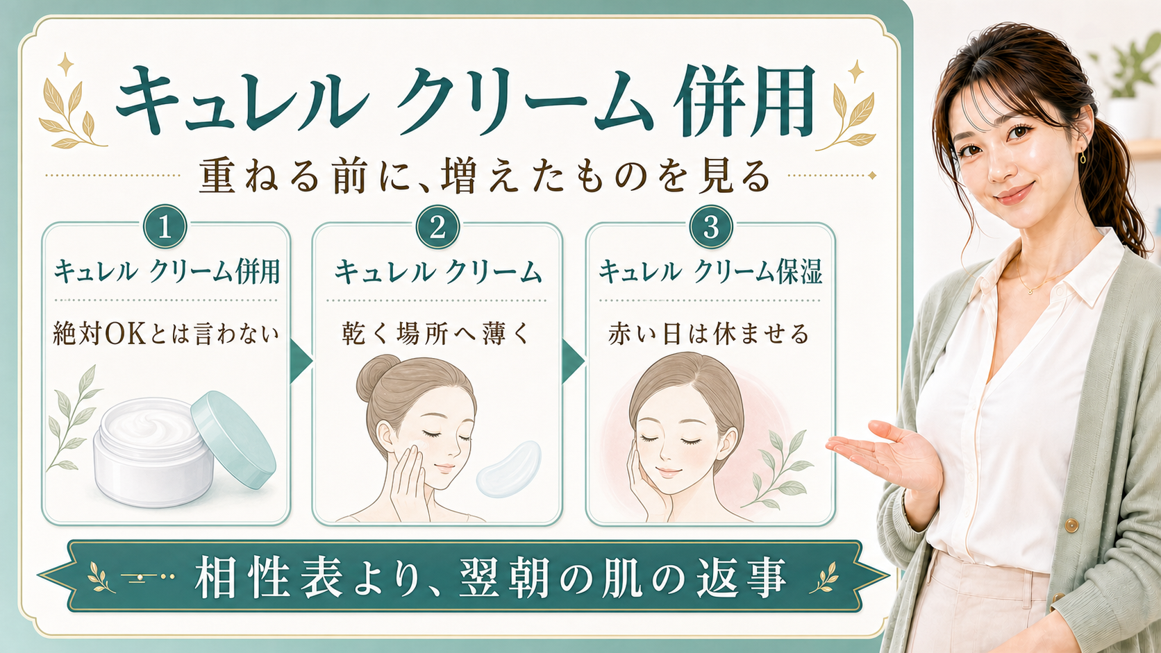キュレル クリーム併用、キュレルクリーム、キュレル クリーム保湿の検索語主体で併用を整理するBeauty Board