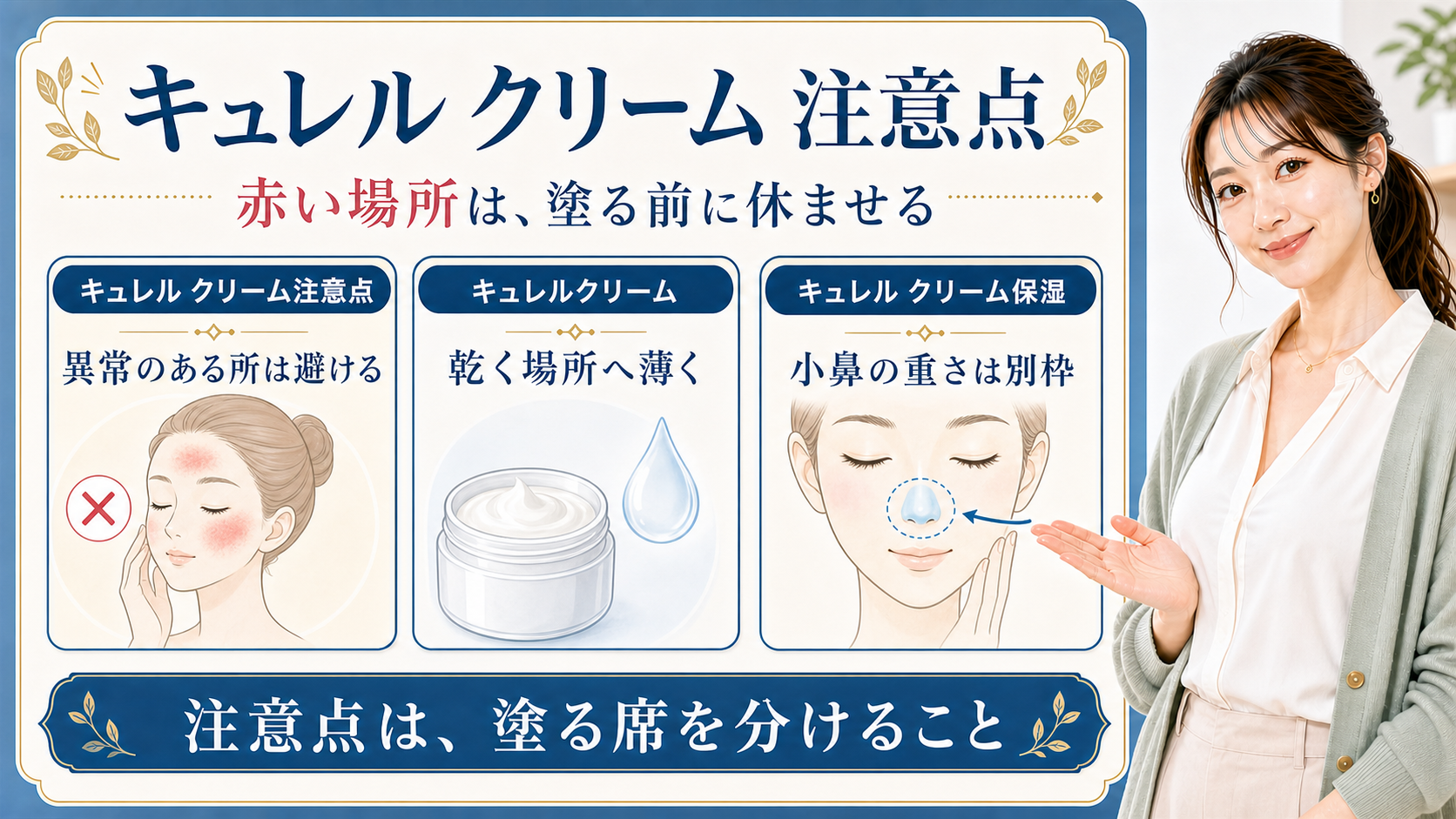キュレル クリーム注意点、キュレルクリーム、キュレル クリーム保湿の検索語主体で注意点を整理するBeauty Board