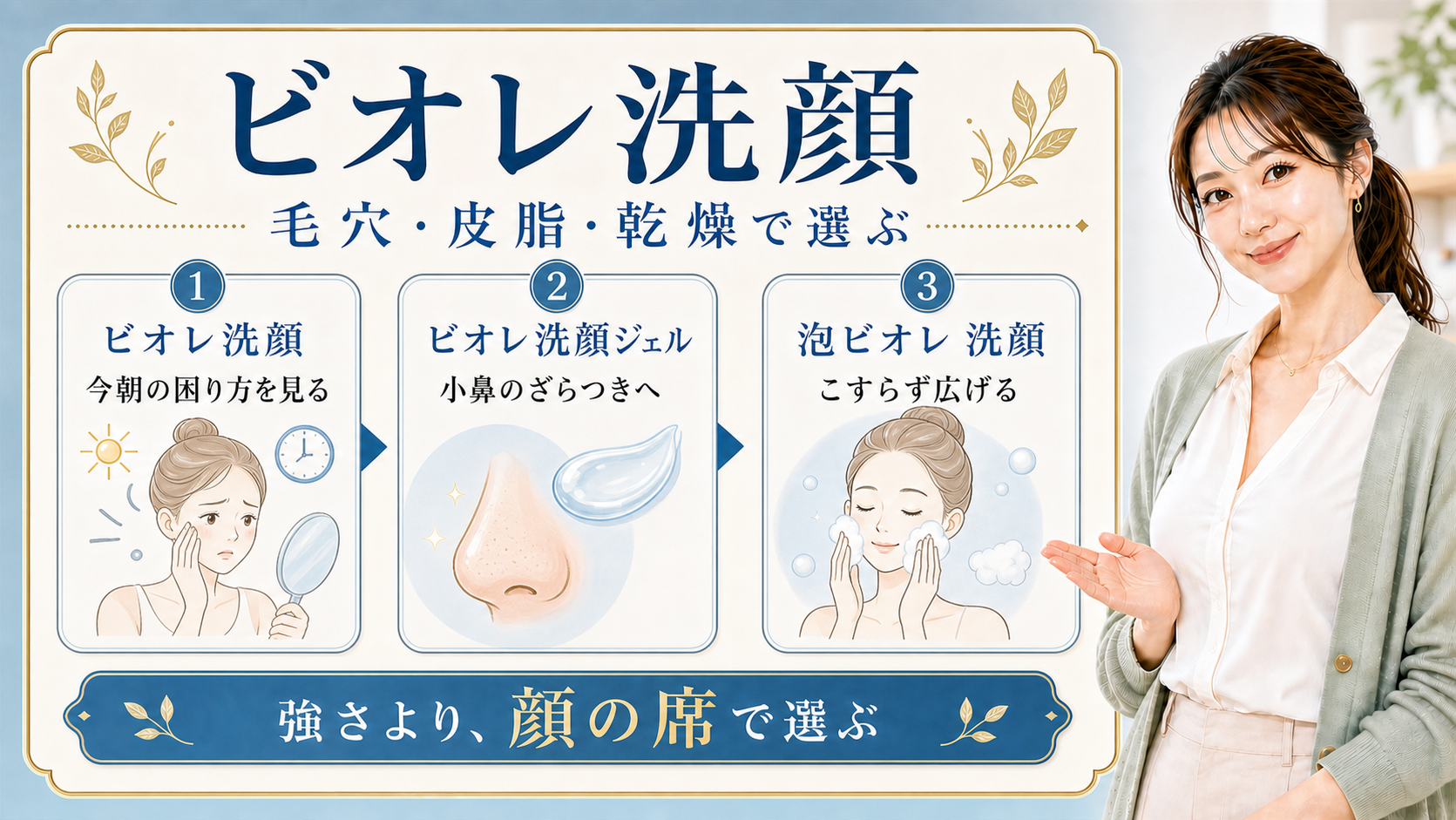 ビオレ洗顔、ビオレ洗顔ジェル、泡ビオレ 洗顔の検索語主体で選び方を整理するBeauty Board
