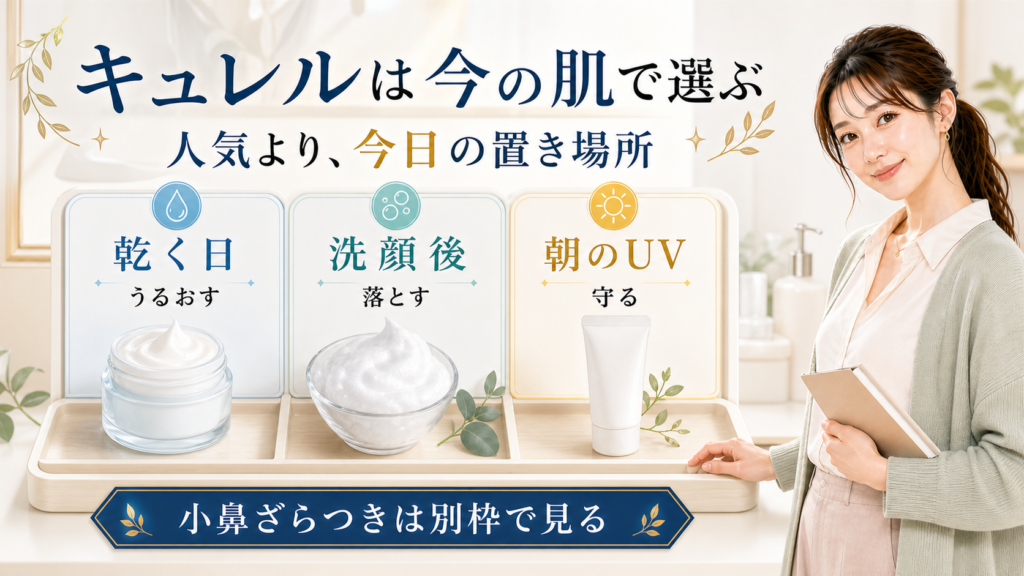キュレルを乾く日・洗顔後・朝のUVで選ぶビューティーボード