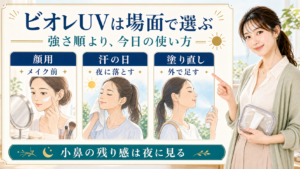 ビオレ日焼け止めを顔用・汗の日・塗り直しで選ぶビューティーボード