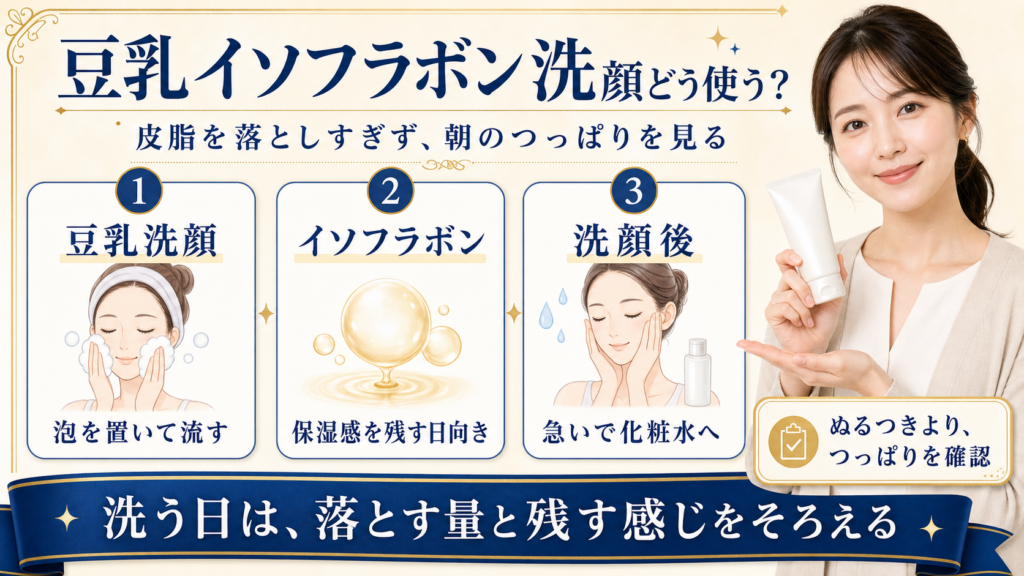 豆乳イソフラボン洗顔はどれがいい？すっきりとしっとりの分け方