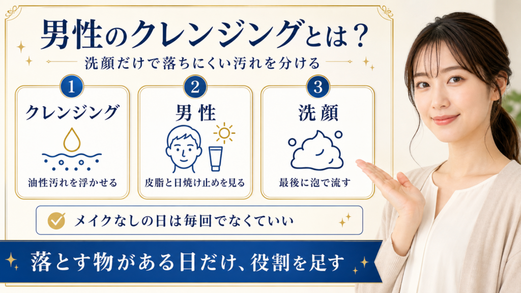 男にクレンジングは必要？洗顔との違いを日焼け止めから考える