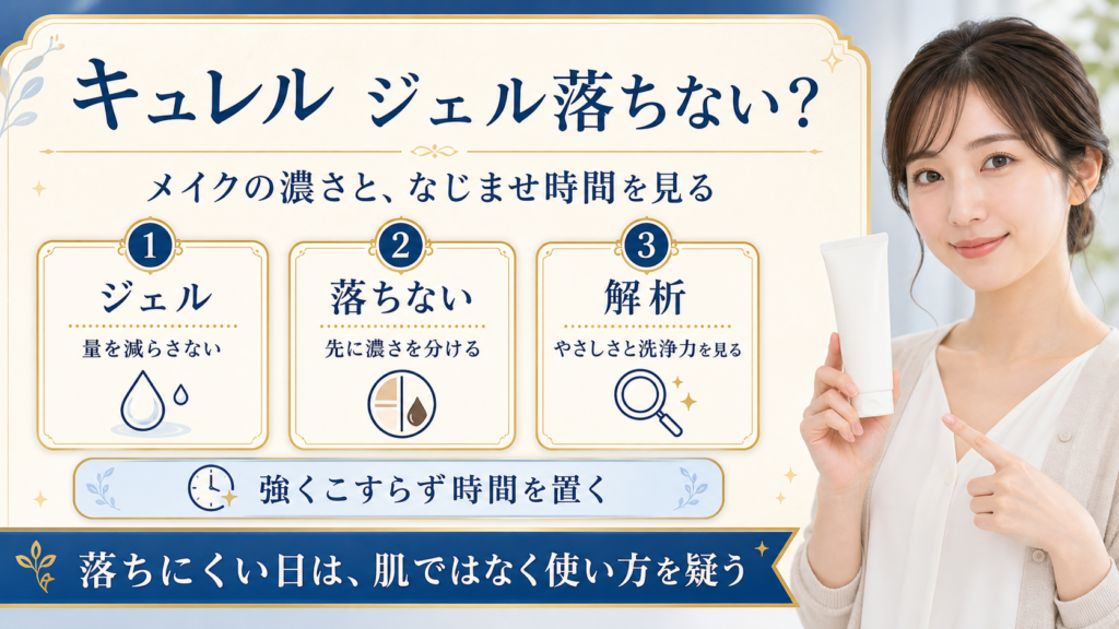 キュレルのジェルメイク落としはどんな日？乾燥性敏感肌の夜の落とし方