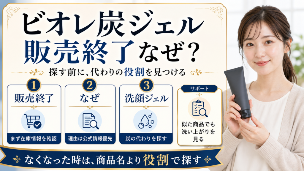 ビオレ洗顔ジェル炭は販売終了？見つからない時に確認する場所