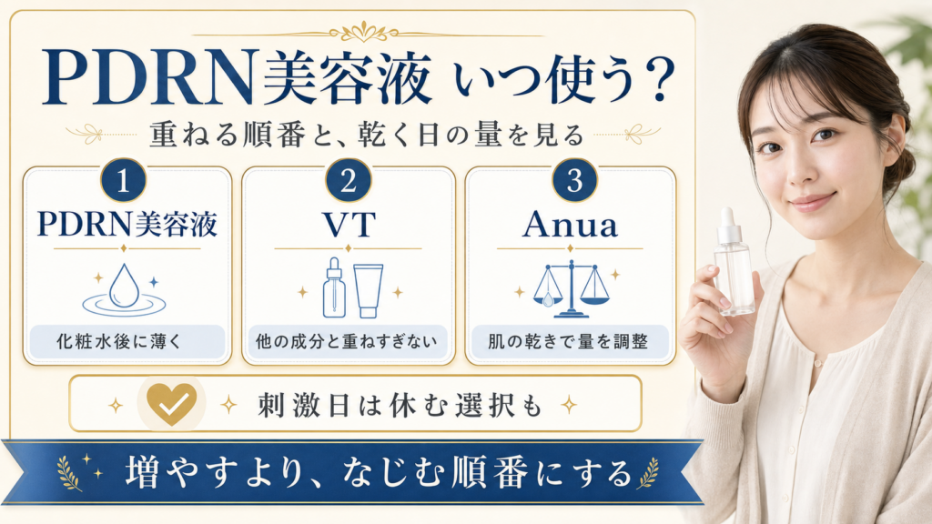 PDRN美容液は何に使う？期待しすぎず保湿とハリで見る入口