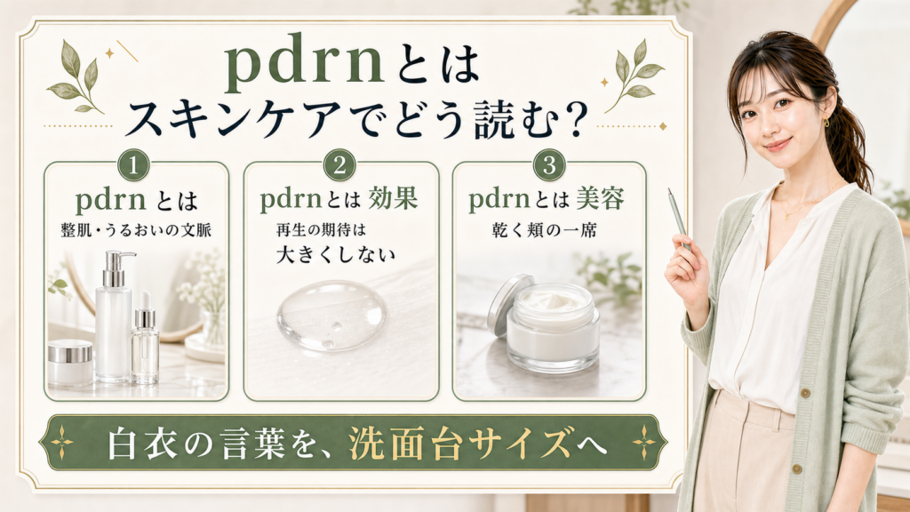 PDRNとは何かをスキンケアでの期待値に戻して読む図解