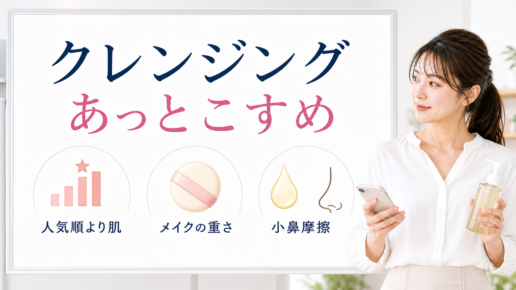 クレンジングをあっとこすめで選ぶ前に人気順より肌・メイクの重さ・小鼻摩擦を見る美容ボード