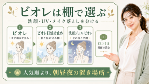 ビオレは棚で選ぶ 洗顔 UV メイク落としを分ける