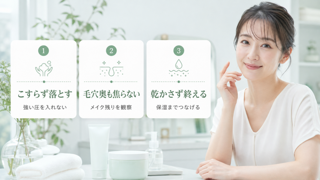 キュレルのクレンジングジェルは毛穴に使える？こすらない落とし方
