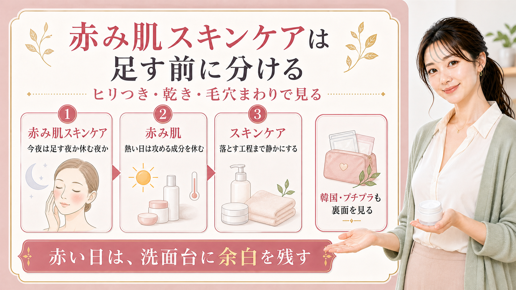 赤み肌スキンケアは足す前に分けるBeauty Board