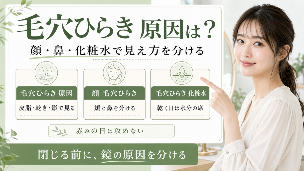 毛穴ひらきの原因を皮脂・乾き・影で分けるBeauty Board