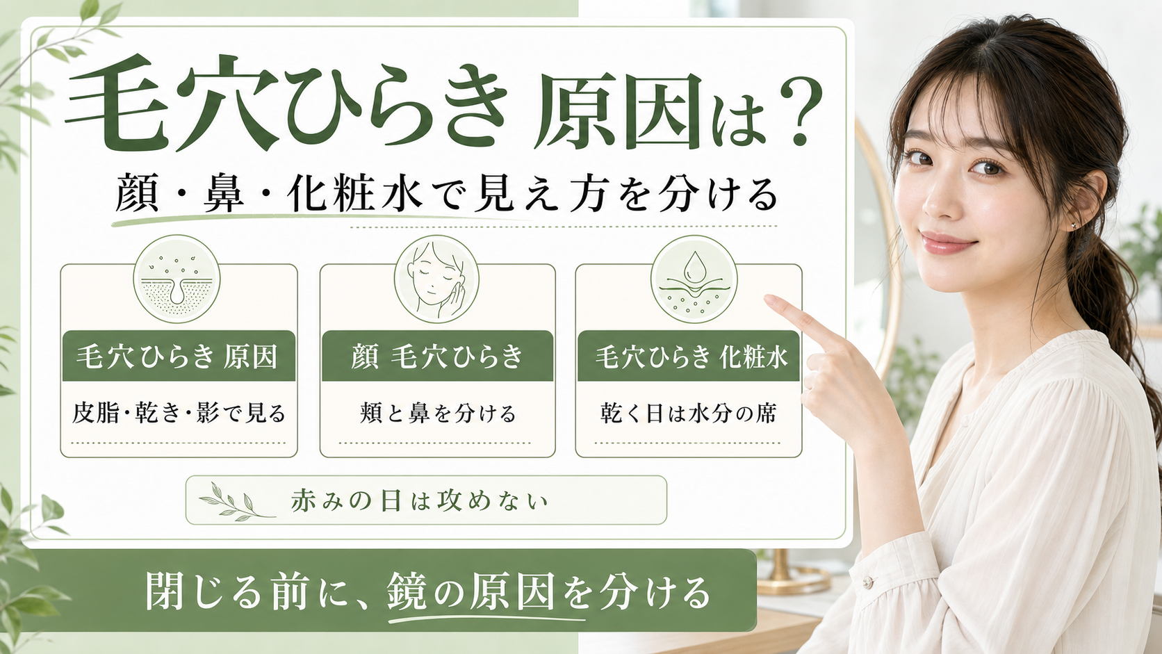 毛穴ひらきの原因を皮脂・乾き・影で分けるBeauty Board
