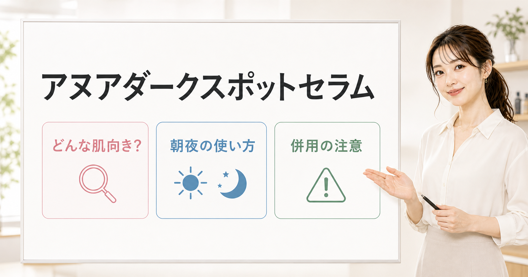 アヌアダークスポットセラムの使い方と肌向きを整理したアイキャッチ