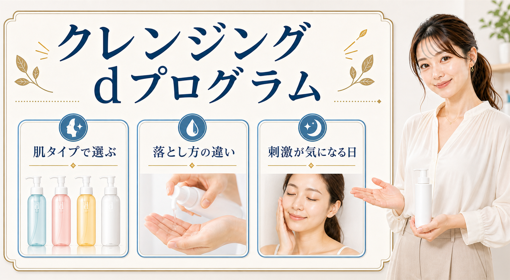 クレンジング dプログラムの選び方を整理したアイキャッチ