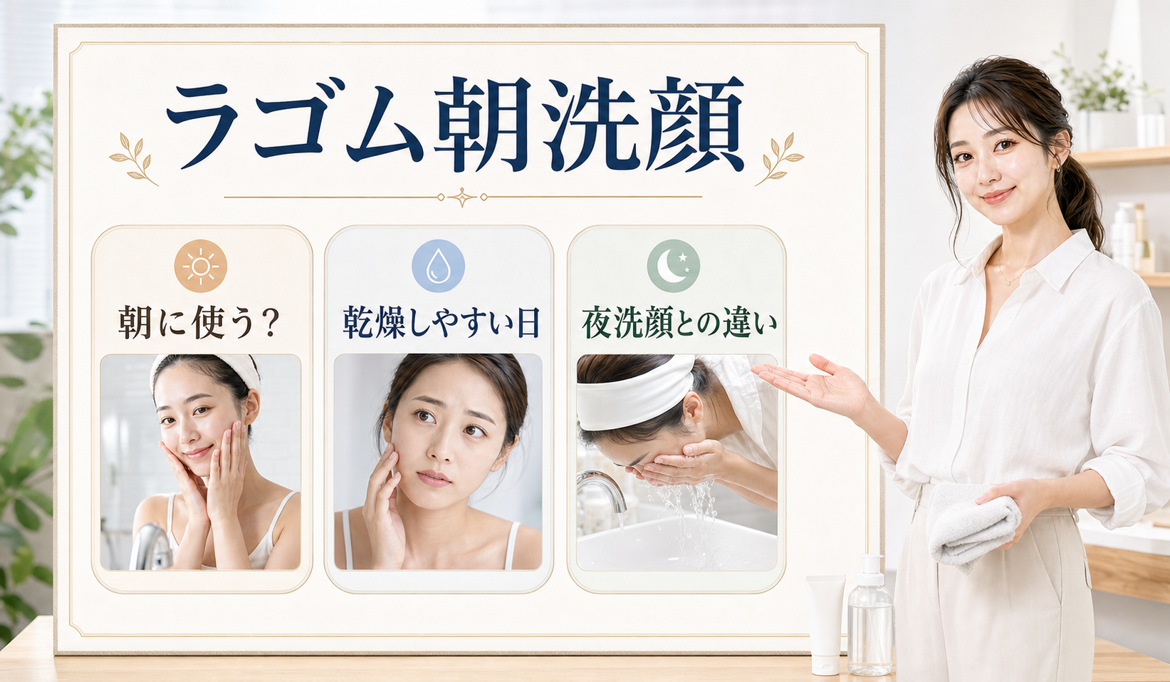 ラゴム朝洗顔の使い方と向く場面を整理したアイキャッチ