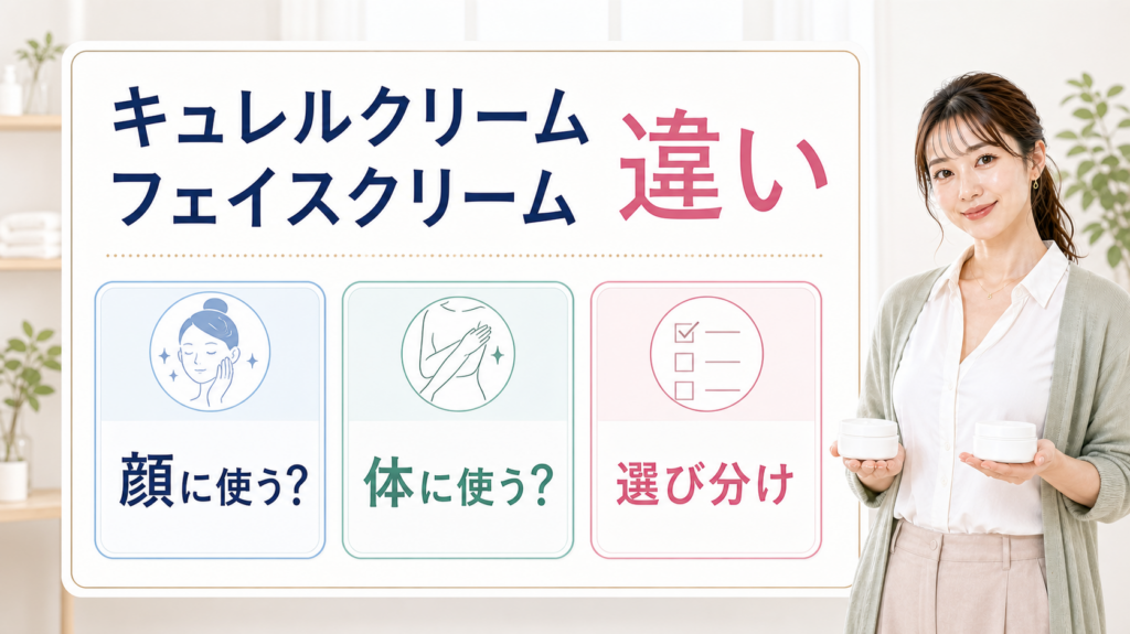 キュレルクリームとフェイスクリームの違いを整理したアイキャッチ