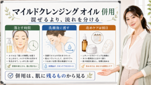 マイルドクレンジング オイル 併用 混ぜるより、流れを分ける