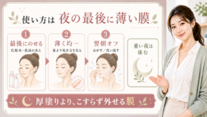 MEDICUBE コラーゲンナイトラッピングマスク 使い方
