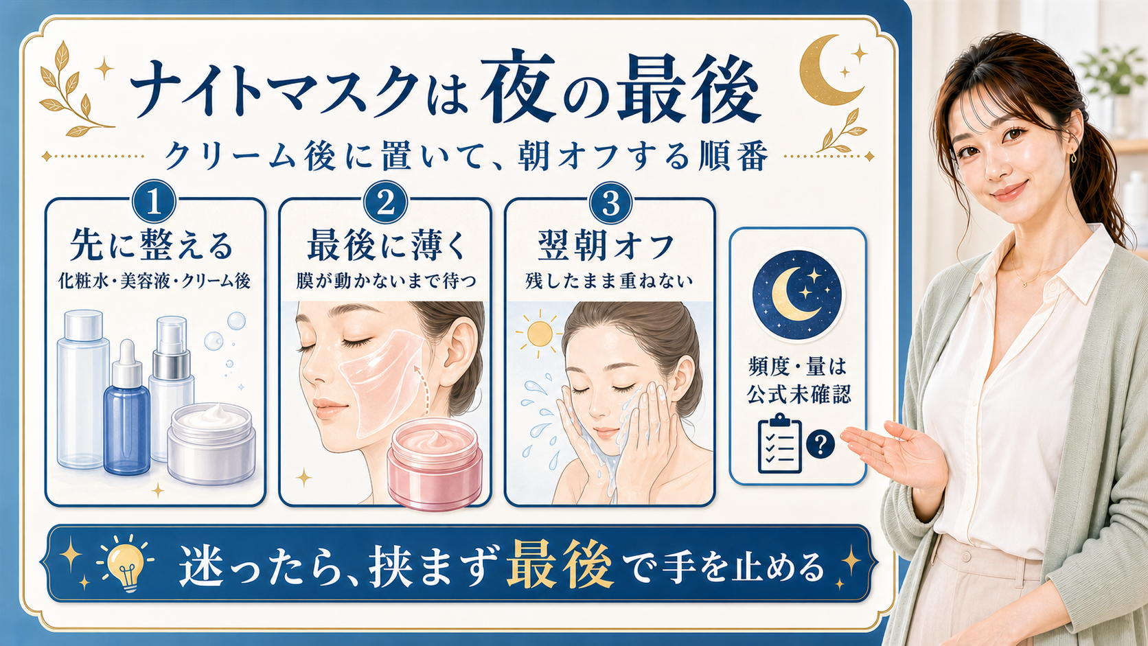 MEDICUBE コラーゲンナイトラッピングマスク 順番