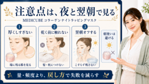 MEDICUBE コラーゲンナイトラッピングマスク 注意点