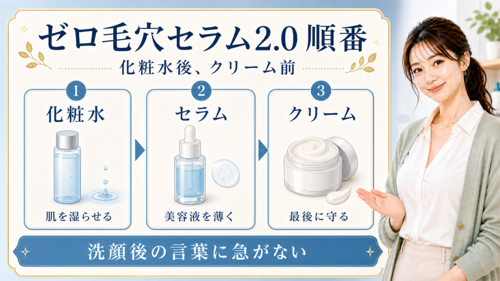 MEDICUBE ゼロ毛穴セラム2.0 順番