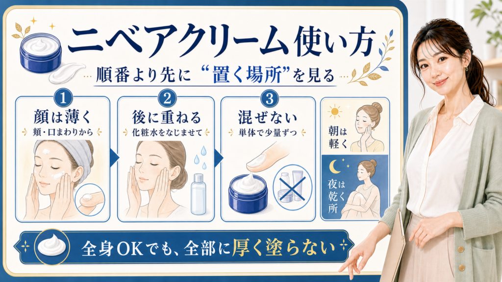 ニベアクリーム 使い方