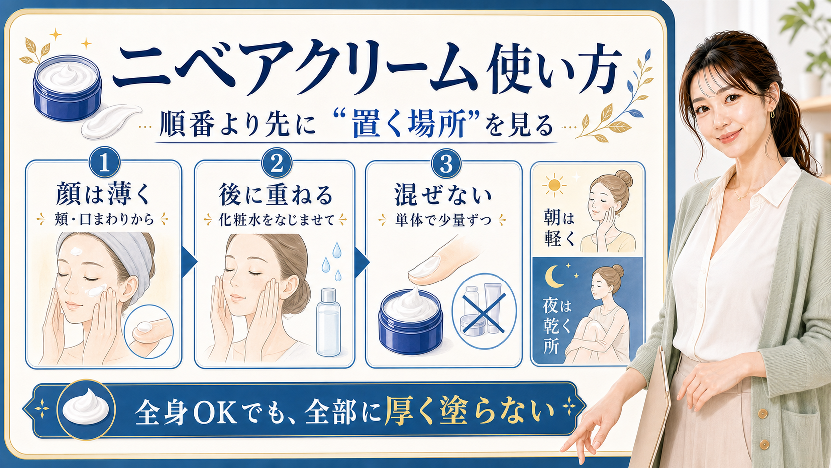 ニベアクリーム 使い方