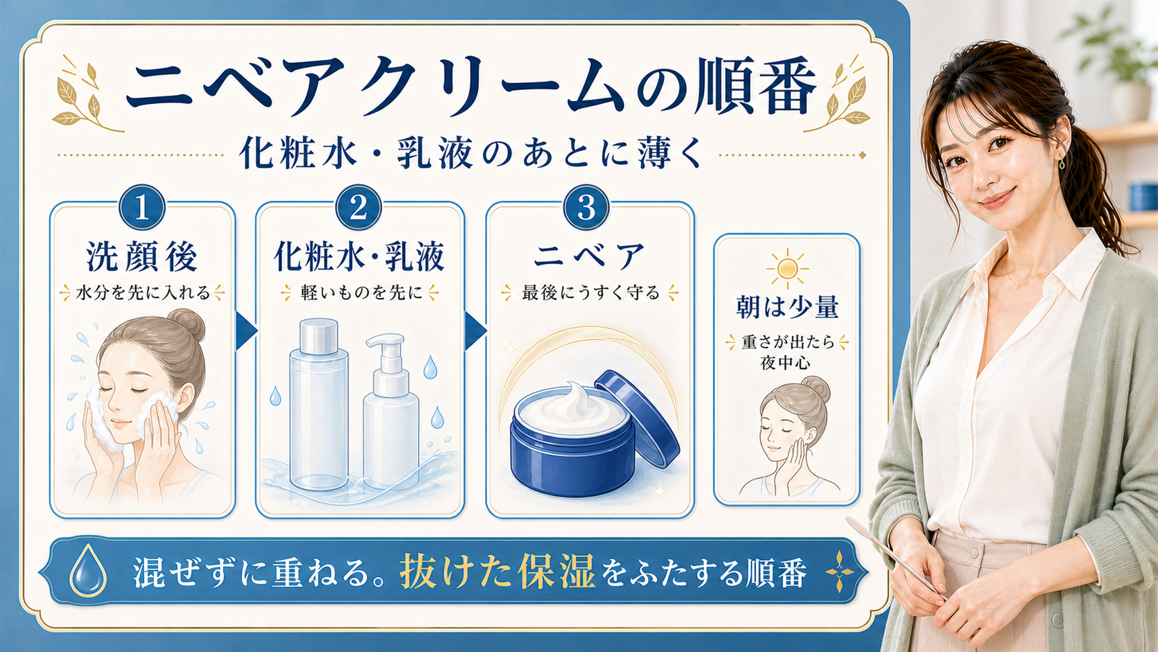 ニベアクリーム 順番