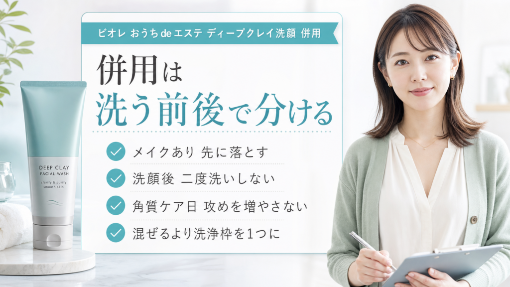 ビオレ おうちdeエステ ディープクレイ洗顔 併用