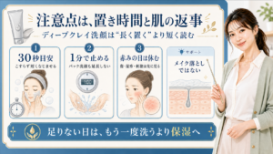 ビオレ おうちdeエステ ディープクレイ洗顔 注意点