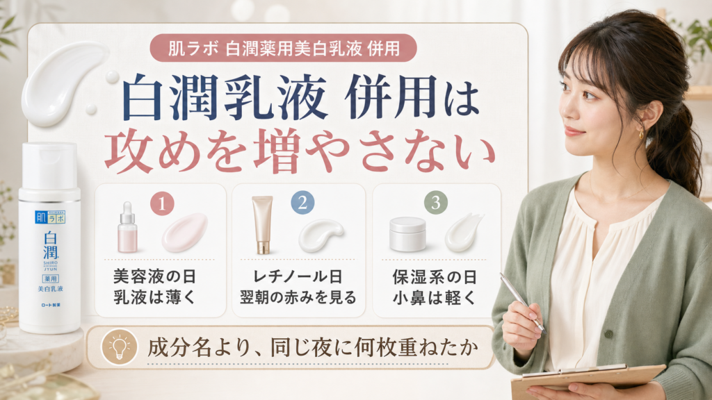 肌ラボ 白潤薬用美白乳液 併用