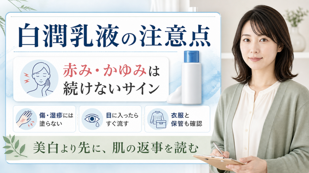 肌ラボ 白潤薬用美白乳液 注意点