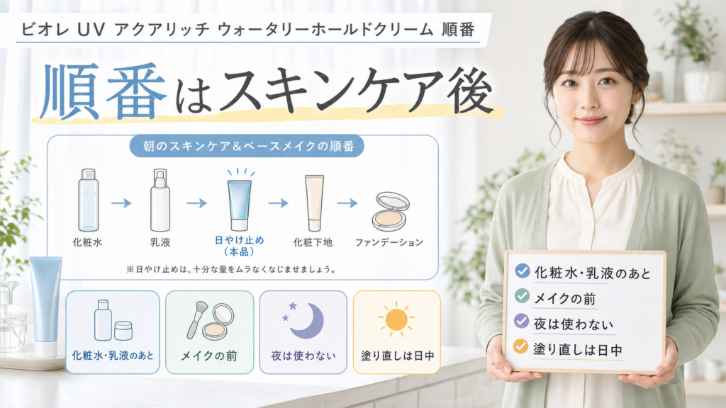 ビオレ UV アクアリッチ ウォータリーホールドクリーム 順番